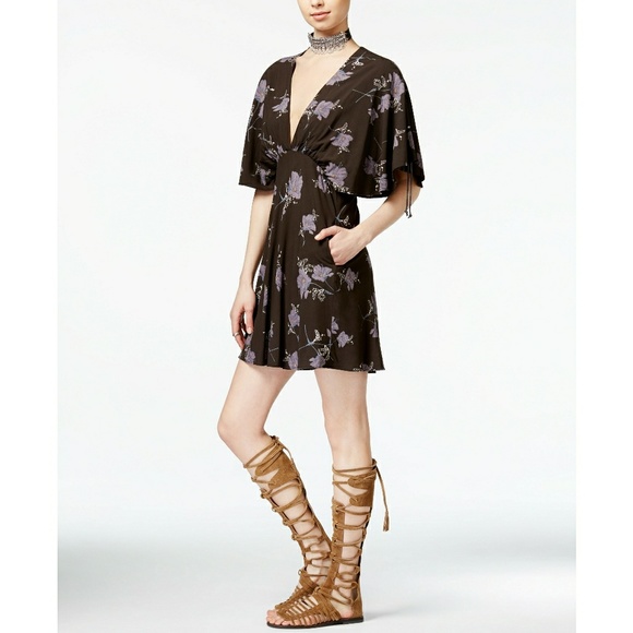 Free People Dresses & Skirts - New! FREE PEOPLE Floral Print Mini Dress Gorgeous!